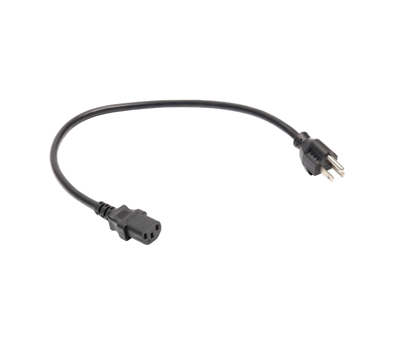JT-3K+JT-ST3 15A 125V háromtűs US szabványos csatlakozó kábelbilincssel és IEC csatlakozóval C13
